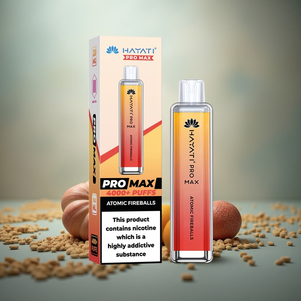 Hayati Pro Max 4000 Puffs Atoomvuurbal Kristal Oplaadbaar Mesh