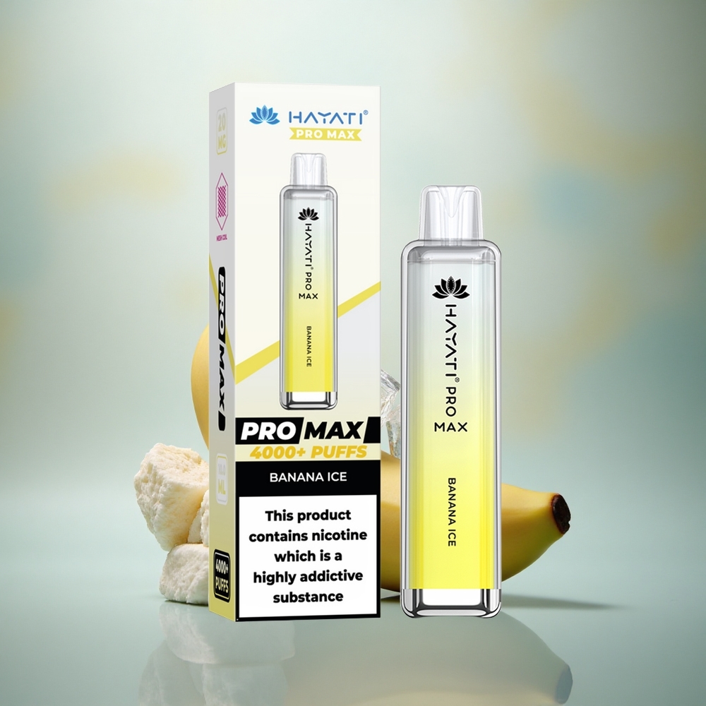 Hayati Pro Max 4000 Puffs Banaan IJs Dual Mesh 1400mAh