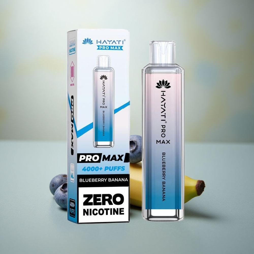 Hayati Pro Max 4000 Puffs Blauwebes Banaan 2ml Dual Mesh Oplaadbaar