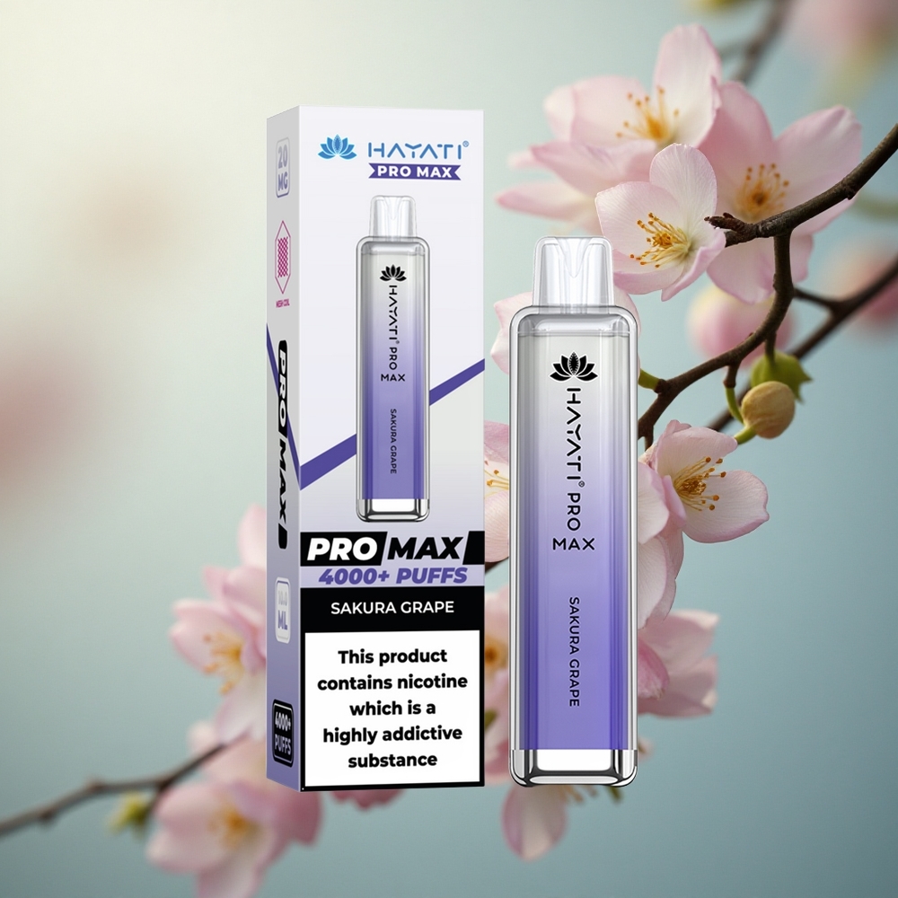 Hayati Pro Max 4000 Puffs Bloesem Druif 1400mAh Dual Mesh LED