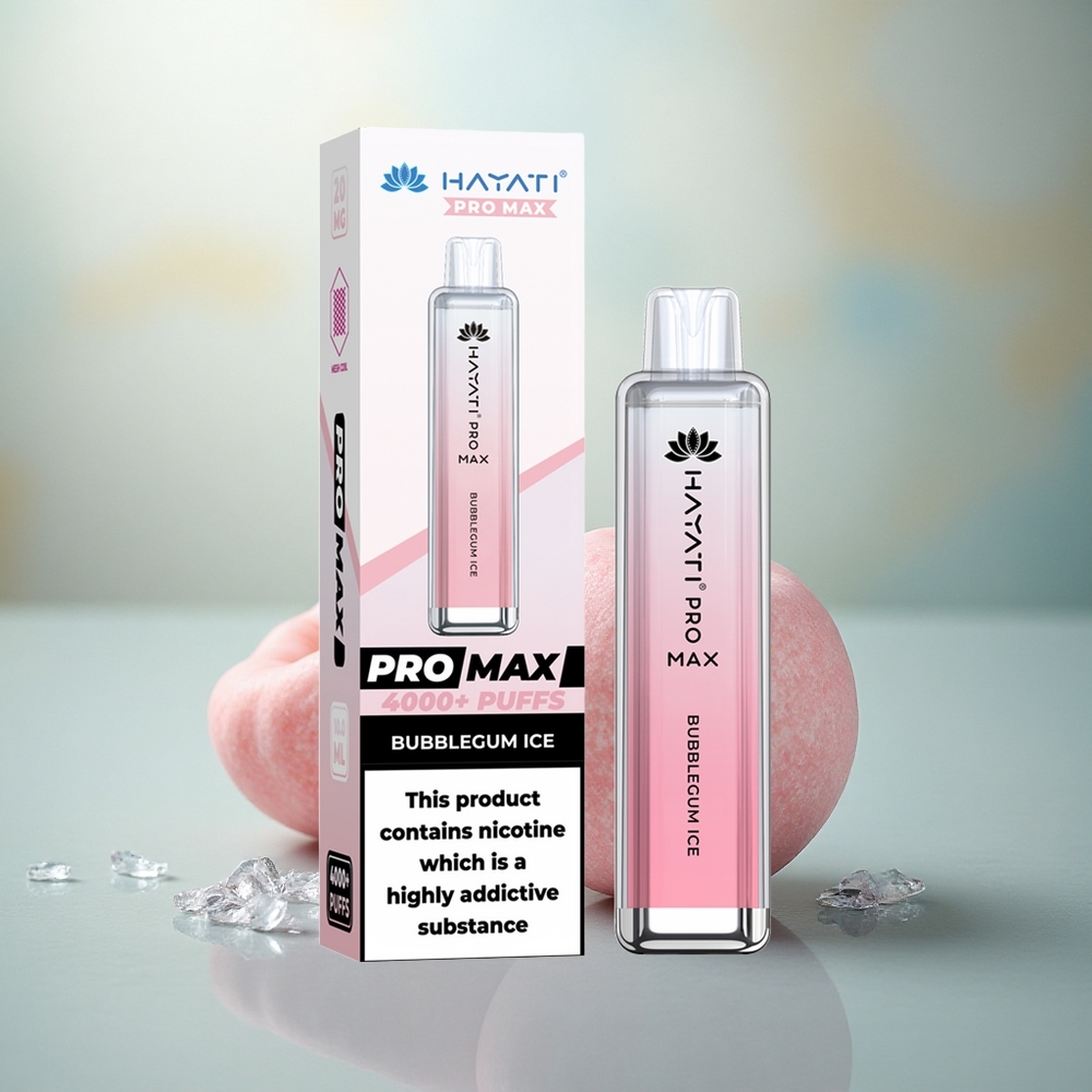 Hayati Pro Max 4000 Puffs Bubblegum IJs 2% Dual Mesh