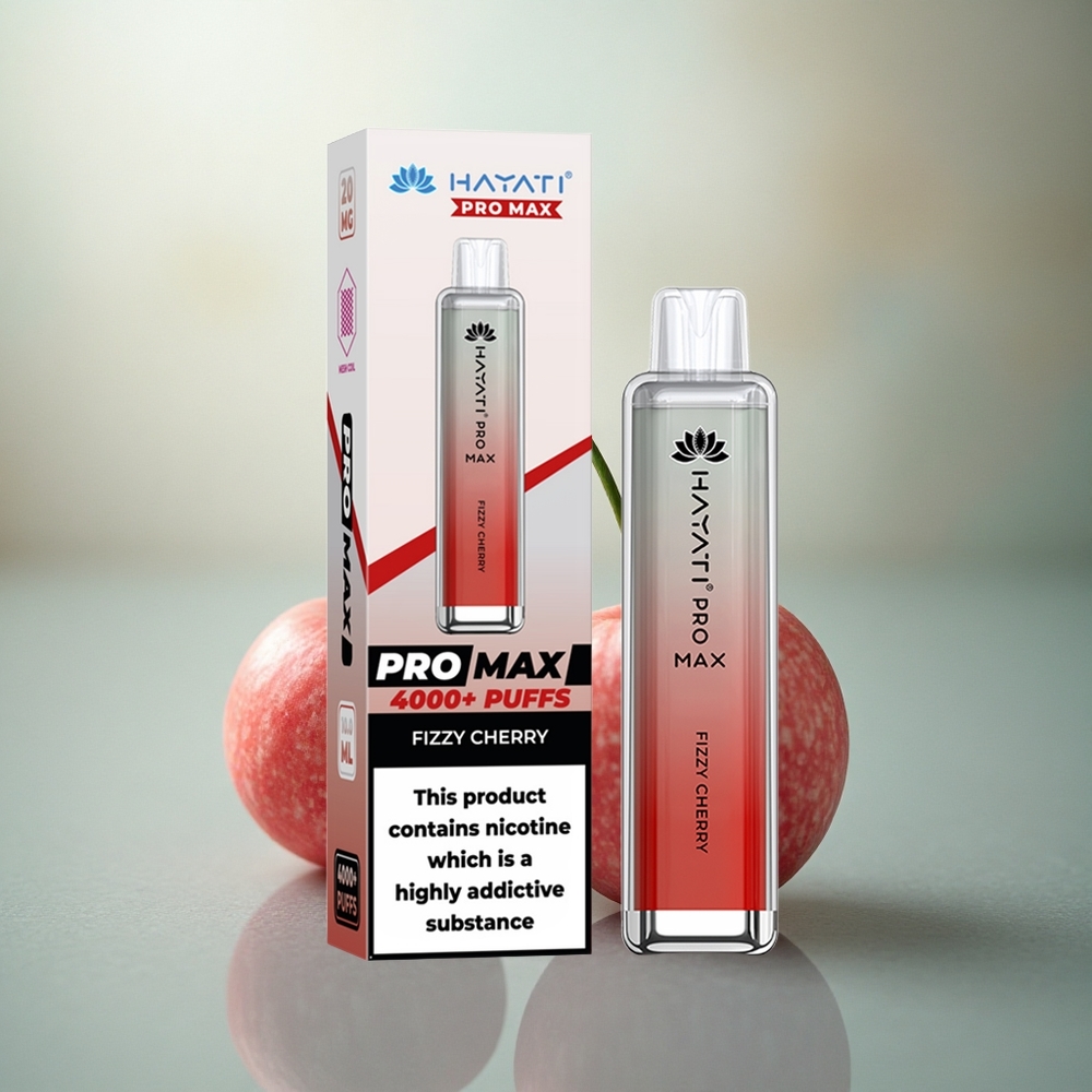 Hayati Pro Max 4000 Puffs Frisse Kers Oplaadbaar 2ml Dubbel Spoel