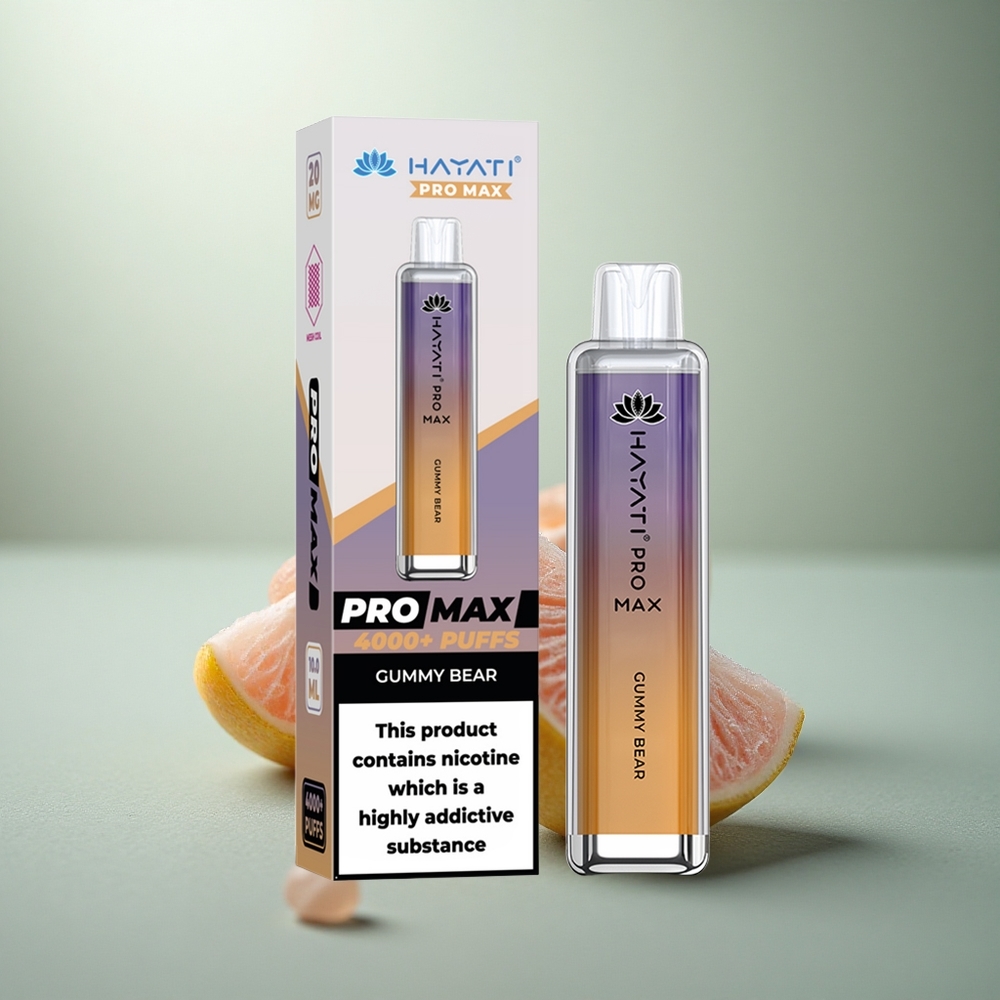 Hayati Pro Max 4000 Puffs Gummy Bear Pro 1400mAh Dual Mesh 2ml TPD