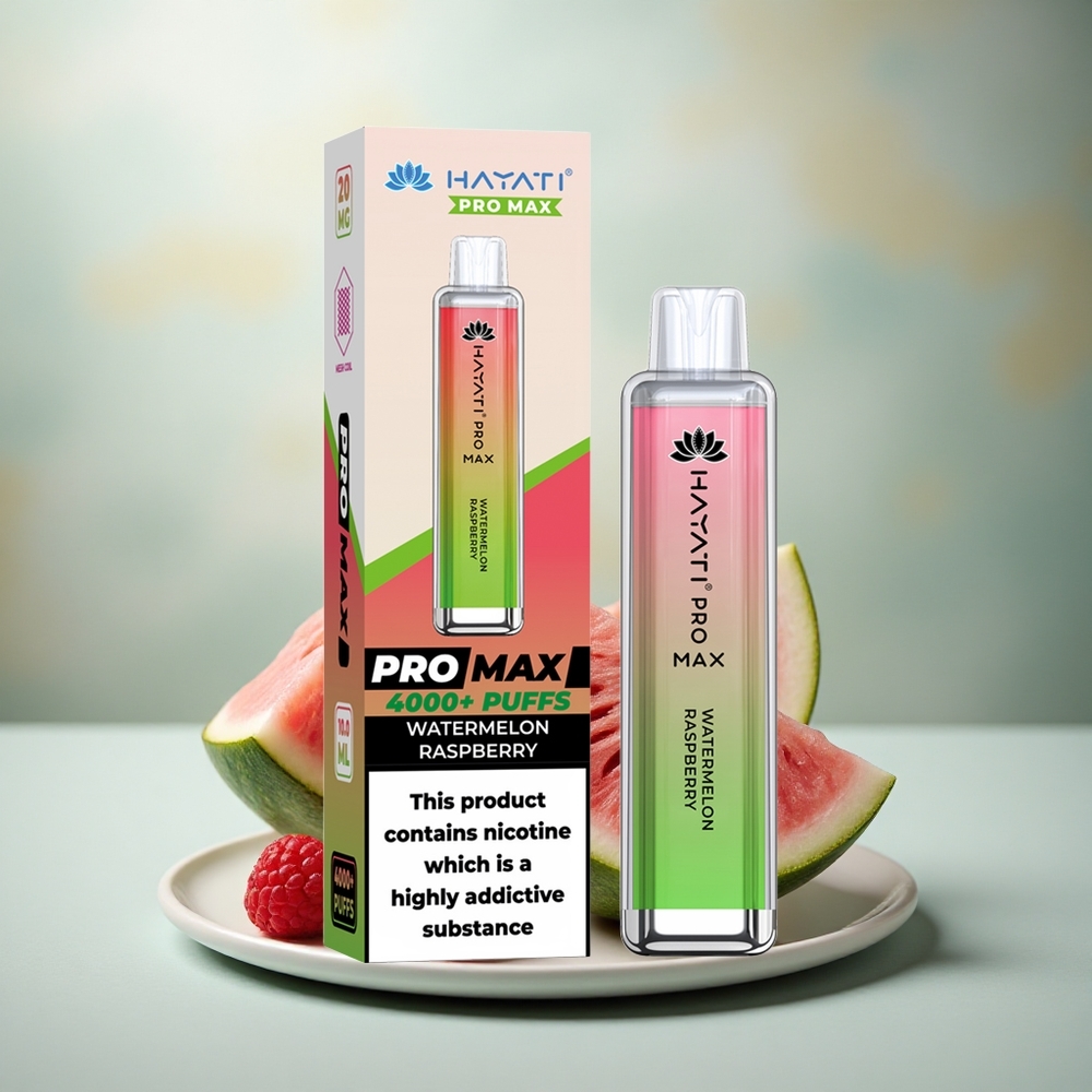 Hayati Pro Max 4000 Puffs Watermeloen Framboos 1400mAh Dual Mesh