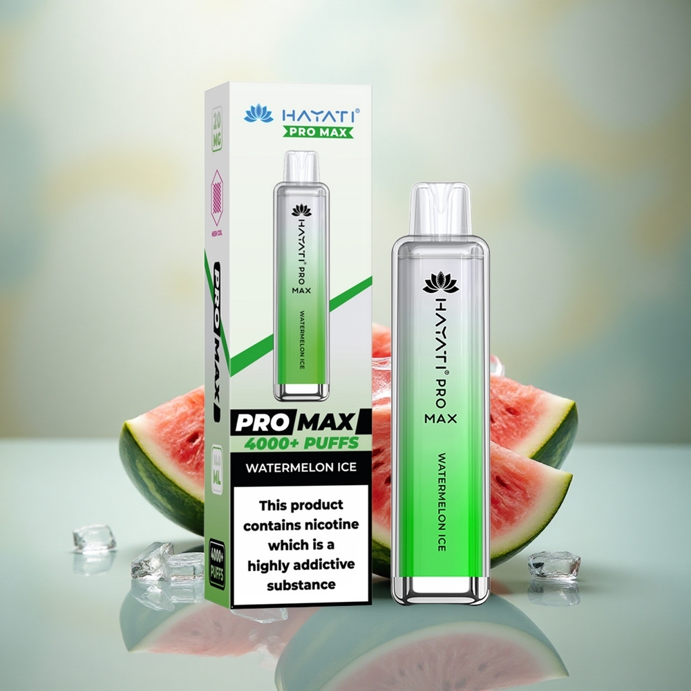 Hayati Pro Max 4000 Puffs Watermeloen IJs Dual Mesh Rechargebaar