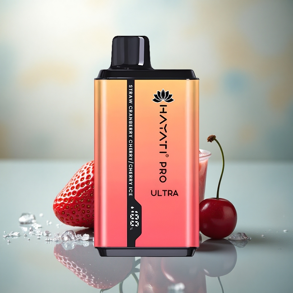 Hayati Pro Ultra 15000 Puffs Aardbei Cranberry Kers IJs 850mAh 24ml