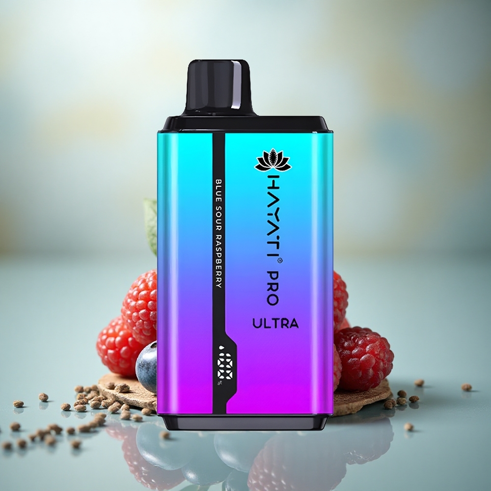 Hayati Pro Ultra 15000 Puffs Blauwe Bes Framboos Munt Menthol 850mAh 24ml 2%