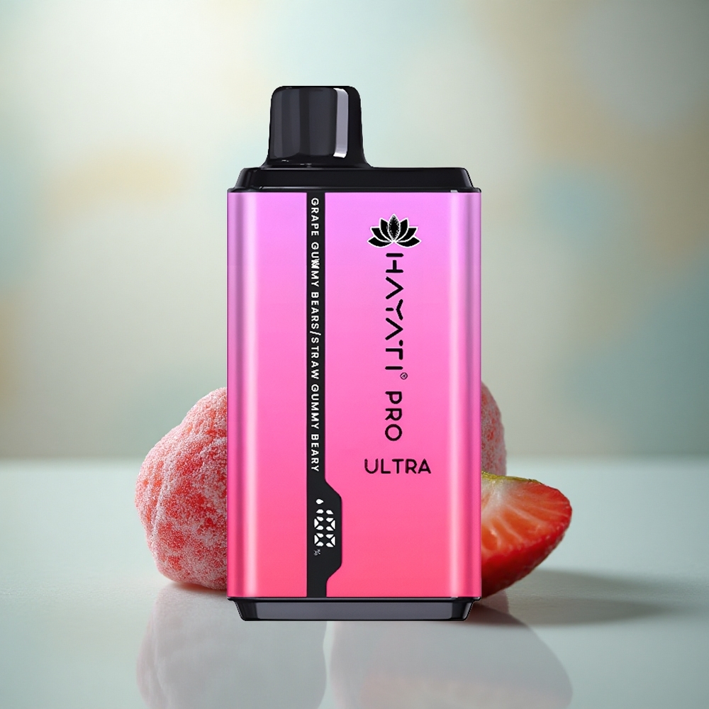Hayati Pro Ultra 15000 Puffs Druif Gummy Beer Aardbei Gummy Beer 850mAh 24ml