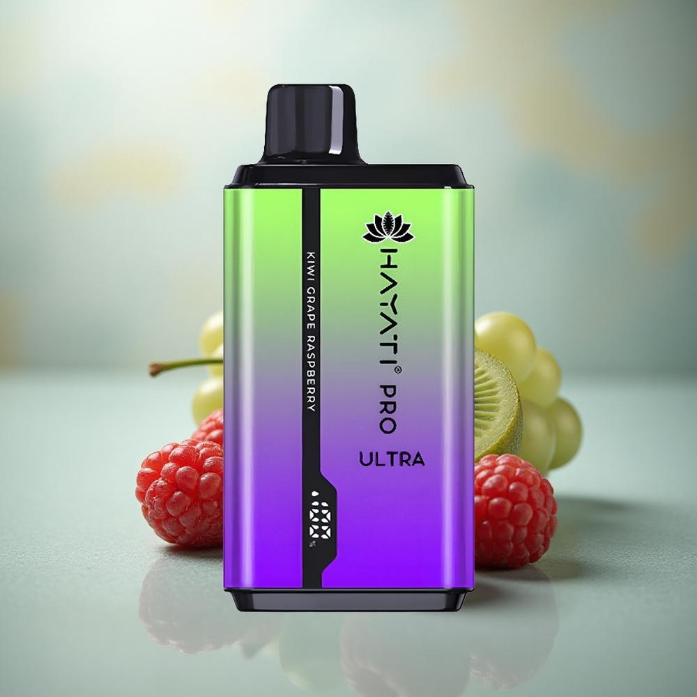 Hayati Pro Ultra 15000 Puffs Kiwi Druif Framboos 850mAh 24ml