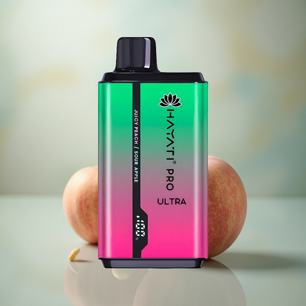 Hayati Pro Ultra 15000 Puffs Zure Appel Sappige Perzik 850mAh 2 12ml