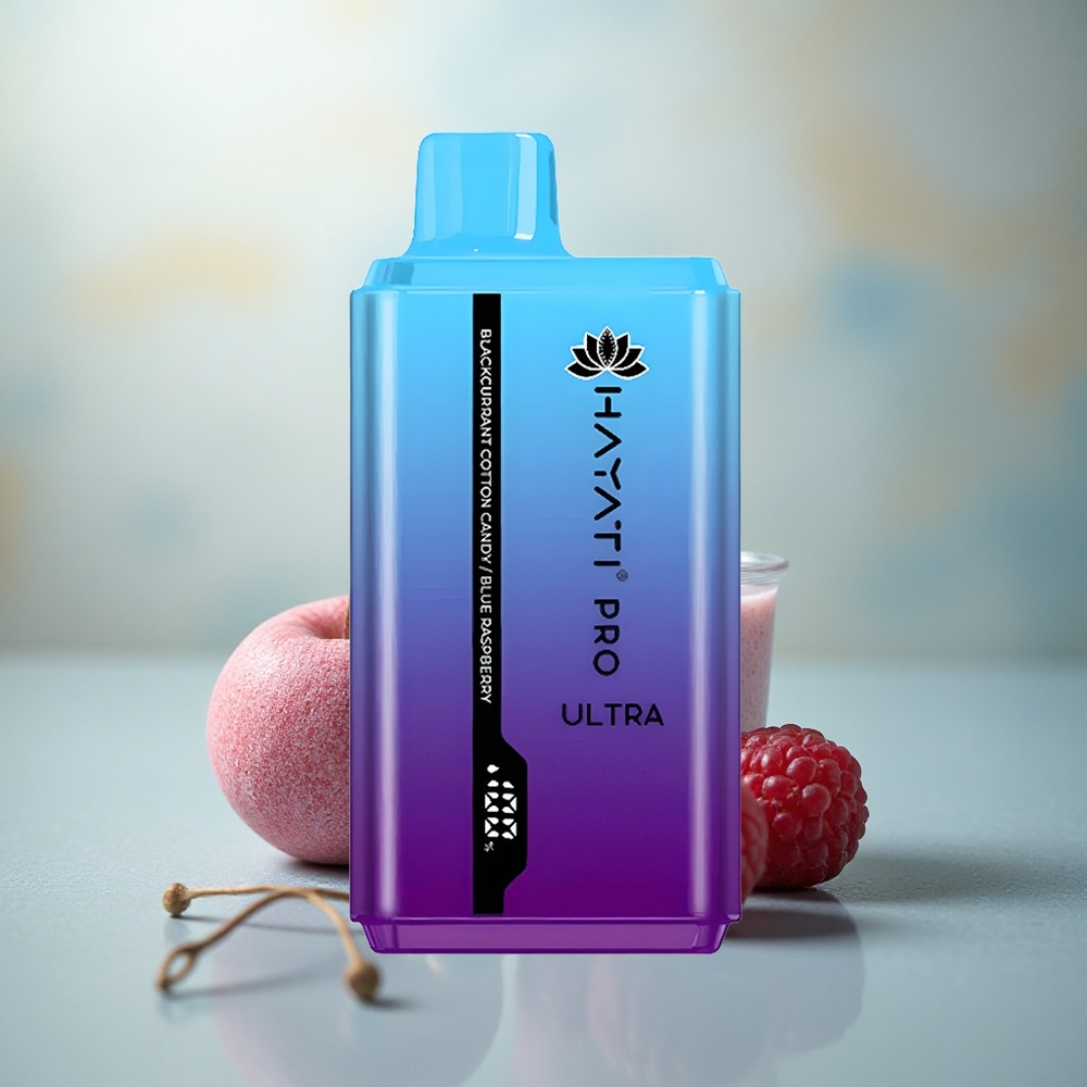 Hayati Pro Ultra 15000 Puffs Zwarte Bes Suikerspin Blauwe Framboos 850mAh 24ml