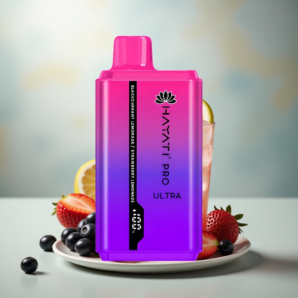 Hayati Pro Ultra 15000 Puffs Zwarte bes citroenlimonade aardbeienlimonade 850mAh 24ml