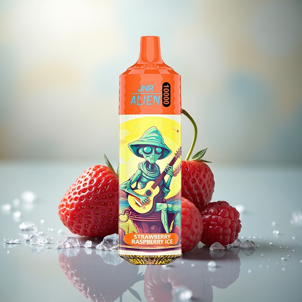 JNR Alien 10000 Aardbei Framboos IJs met 850mAh en Mesh Coil