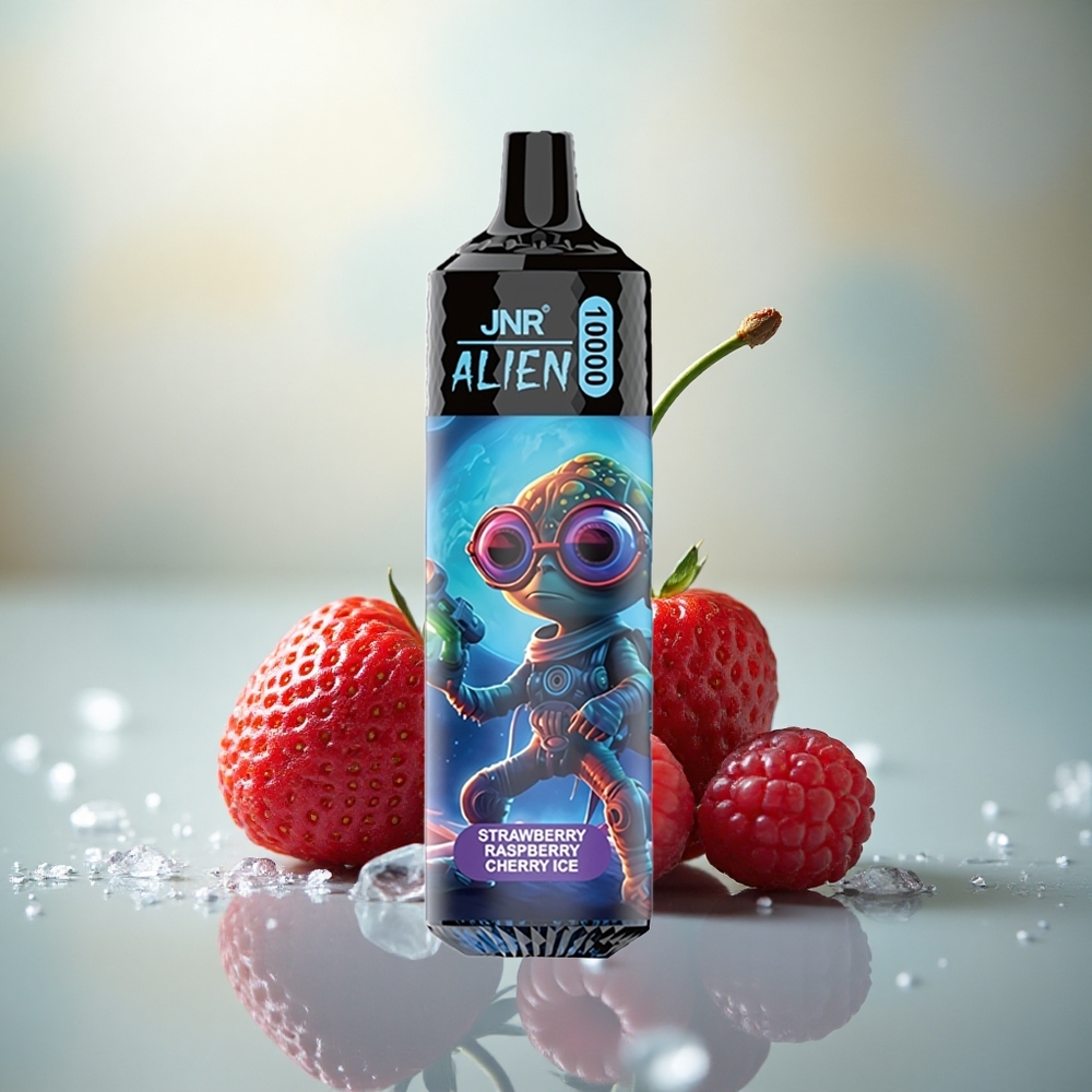 JNR Alien 10000 Aardbei Framboos Kers IJs met 850mAh Mesh Coil en RGB LED