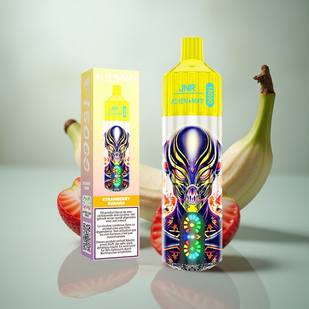 JNR Alien Max 18000 Aardbei Banaan Dual Mesh & Type-C