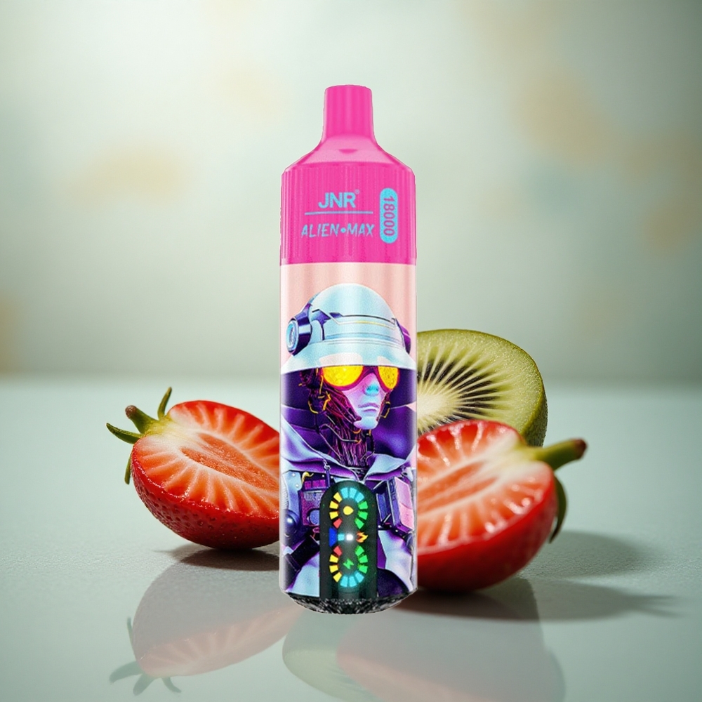 JNR Alien Max 18000 Aardbei Kiwi Dubbel Mesh & LED Display