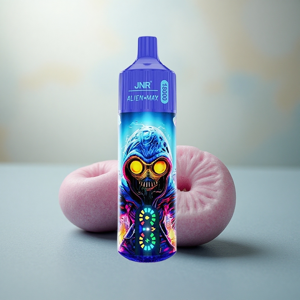 JNR Alien Max 18000 Blauwe Bes Bubbelgum Dual Mesh & 28ml