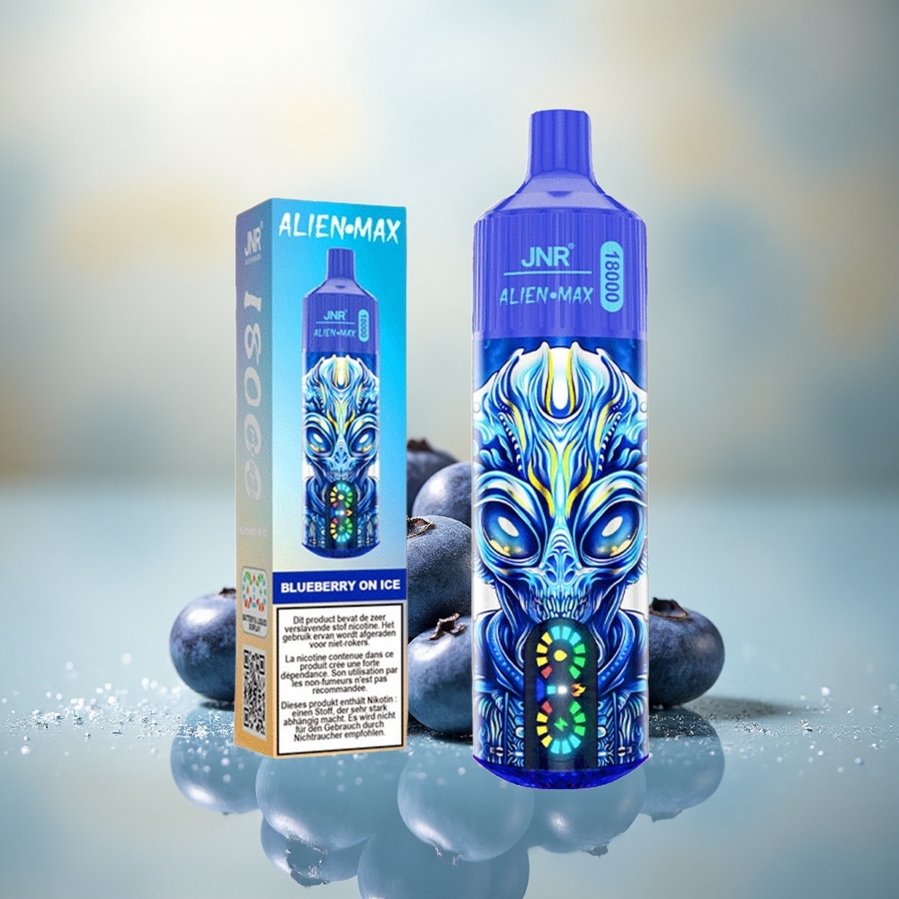JNR Alien Max 18000 Blauwebes Op IJs met Dual Mesh & 20 Smaken