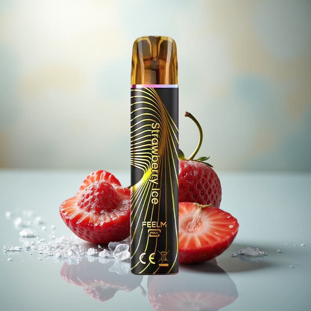 JNR Black&Golden 600+200 Aardbei IJs 800 Puffs 550mAh 2ml
