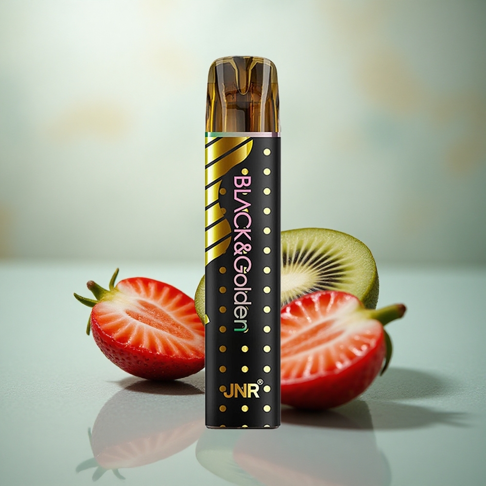JNR Black&Golden 600+200 Aardbei Kiwi 800 Puffs 550mAh 2ml