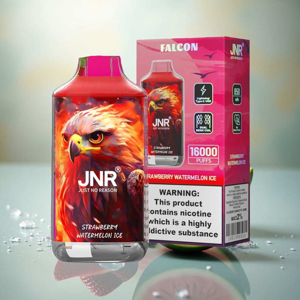 JNR Falcon 16000 Aardbei Watermeloen IJs 850mAh Dual Mesh