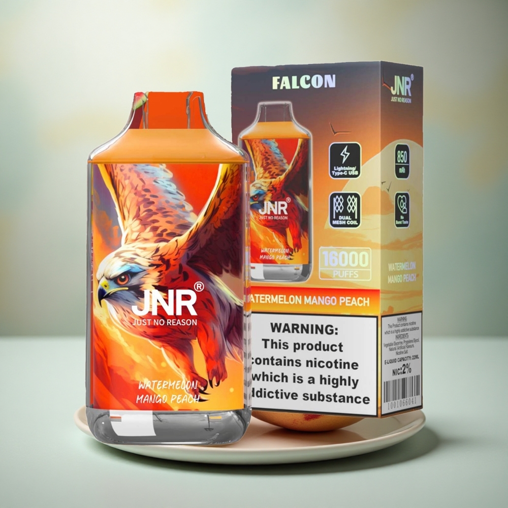 JNR Falcon 16000 Watermeloen Mango Perzik 850 mAh Dual Mesh 22ml