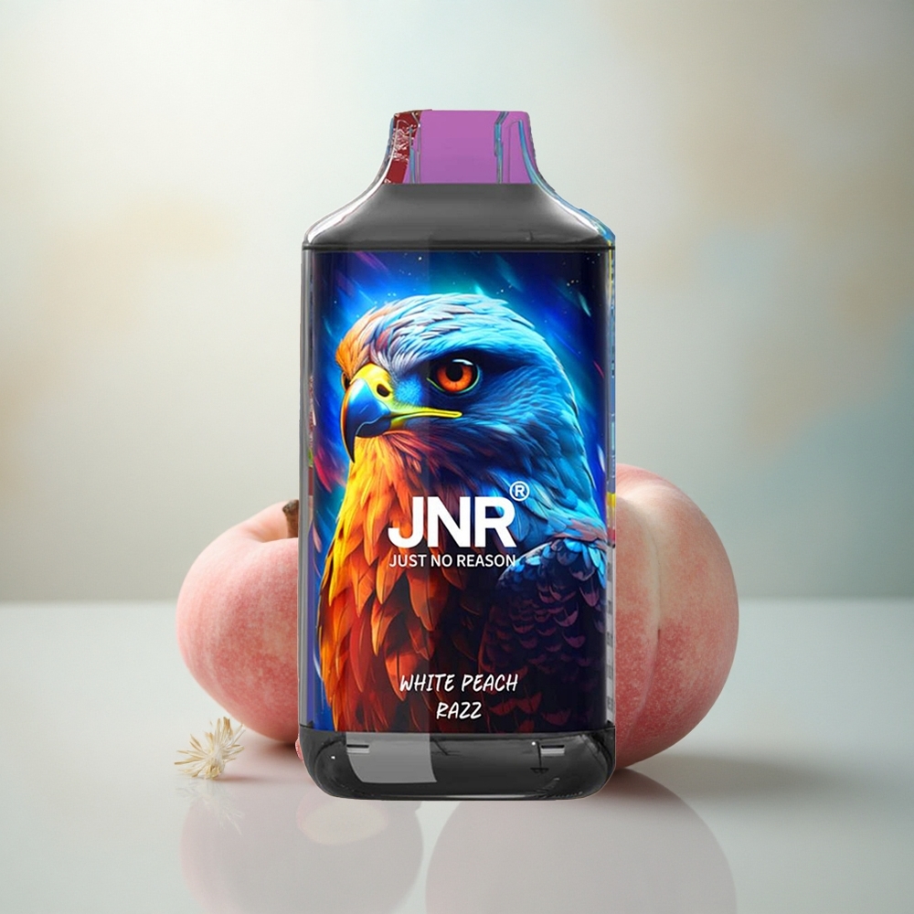 JNR Falcon 16000 Witte Perzik Razz Dual Mesh 850 mAh Type C