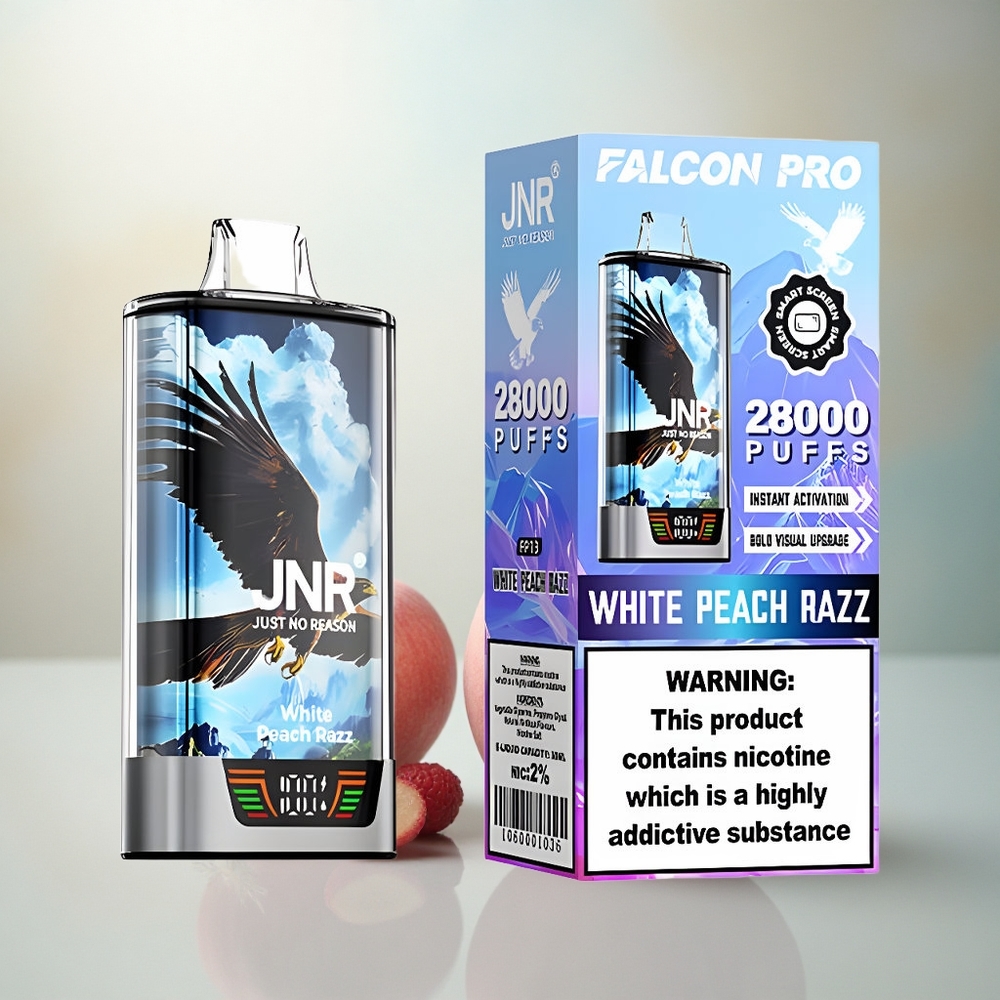 JNR Falcon Pro 28000 Witte Perzik Razz Dual Mesh 30ml 950mAh