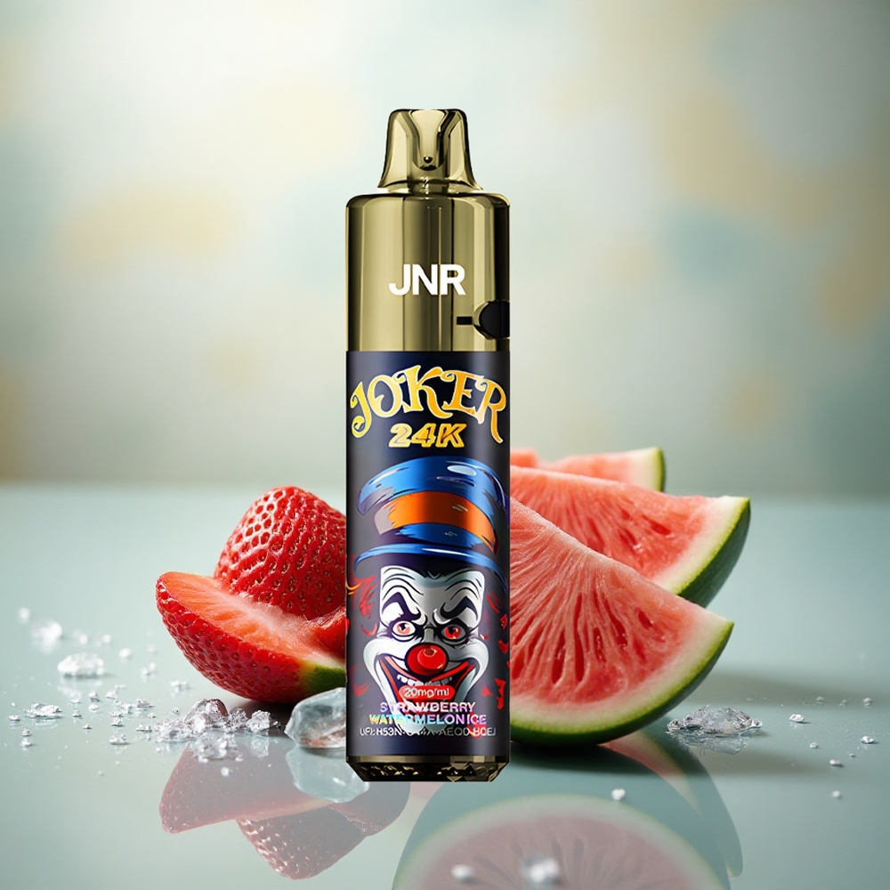 JNR Joker 24K Aardbei Watermeloen IJs 2% 10ml Zichtbaar Vloeistofniveau