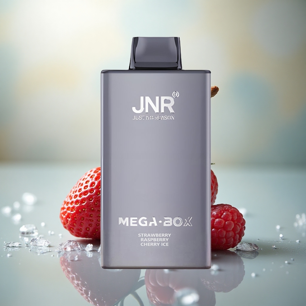 JNR Mega Box 25000 Aardbei Framboos Kers IJs met 30ml Vloeistof en Dual Mesh Coil