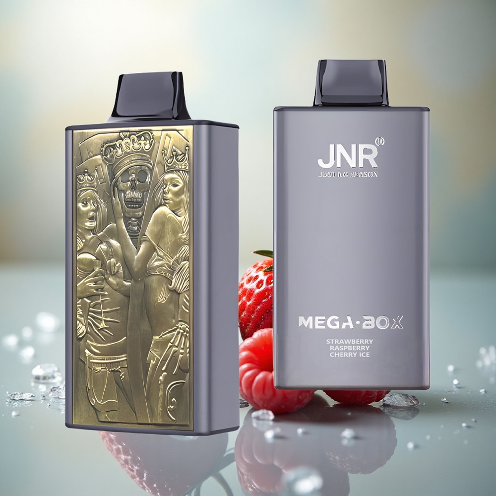JNR Mega Box 25000 Aardbei Framboos Kers IJs met 30ml Vloeistof en Dual Mesh Coil