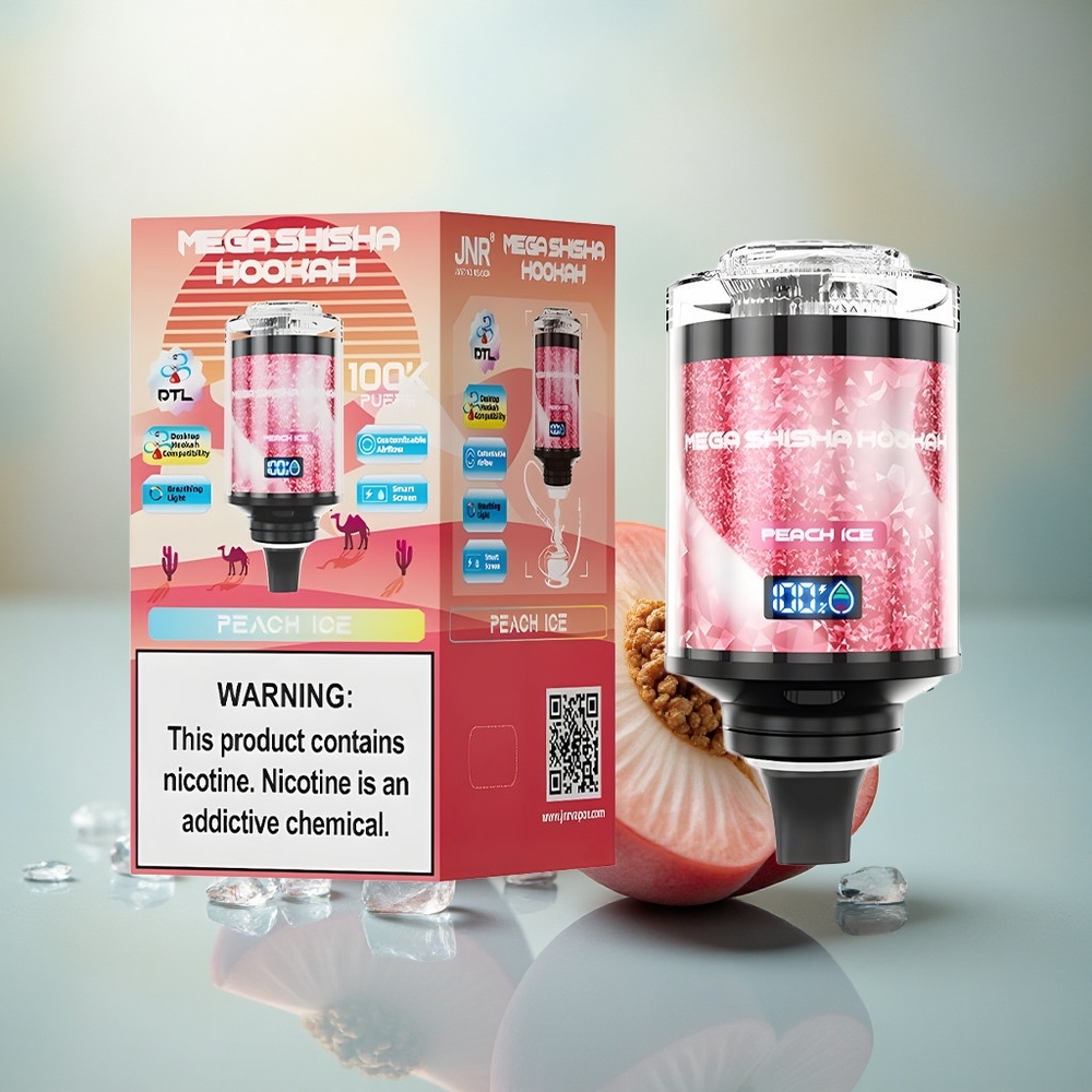 JNR Mega Shisha Hookah 100K Perzijs IJs 2200mAh Type-C Luchtstroom