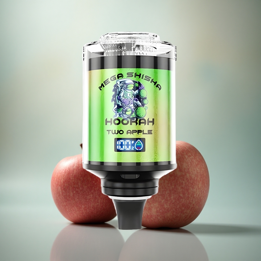 JNR Mega Shisha Hookah 100K Twee Appel 2200mAh 60ml Scherm