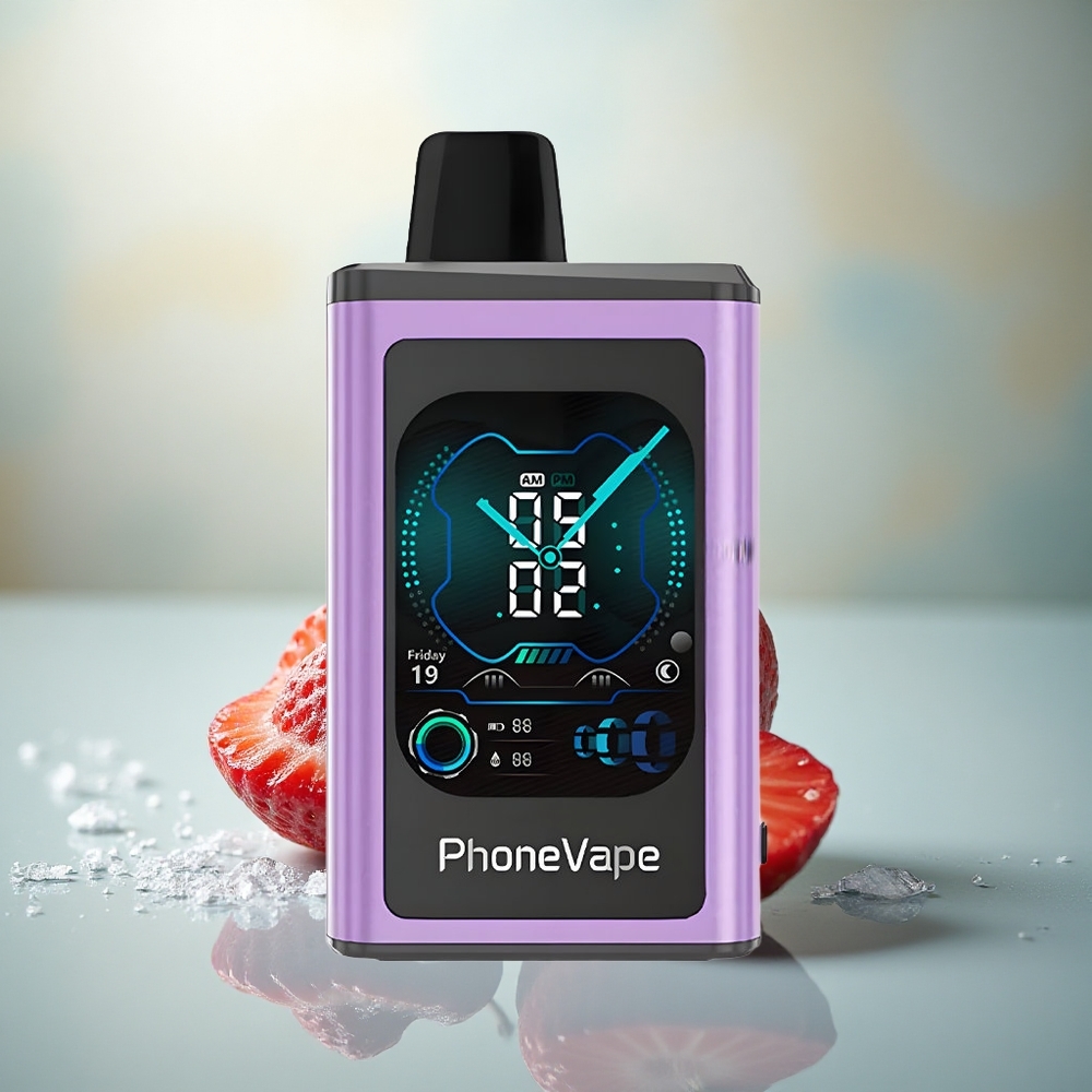 JNR PhoneVape 30000 Aardbei IJs Turbo Luchtstroom Scherm