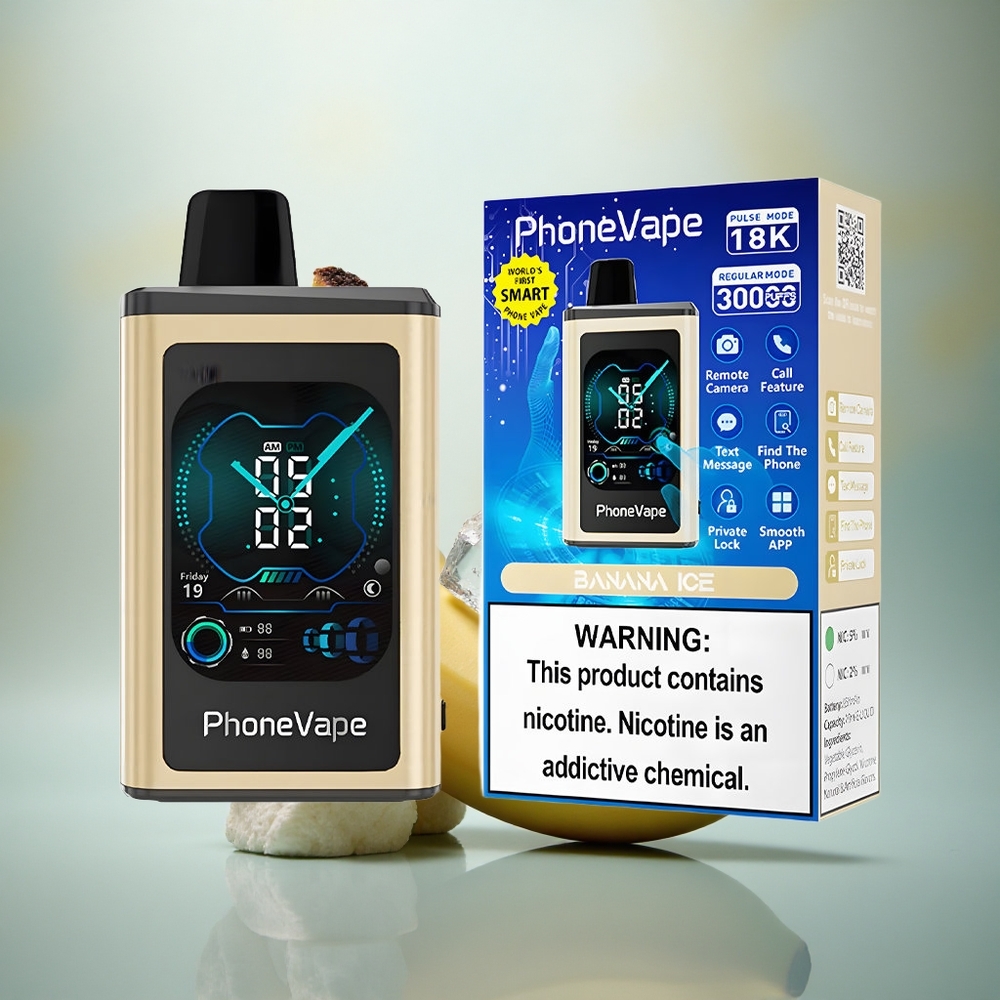 JNR PhoneVape 30000 Banaan IJs Type-C & Turbo Modus