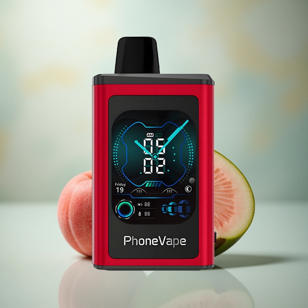 JNR PhoneVape 30000 Perzik Mango Watermelon Turbo Beeldscherm