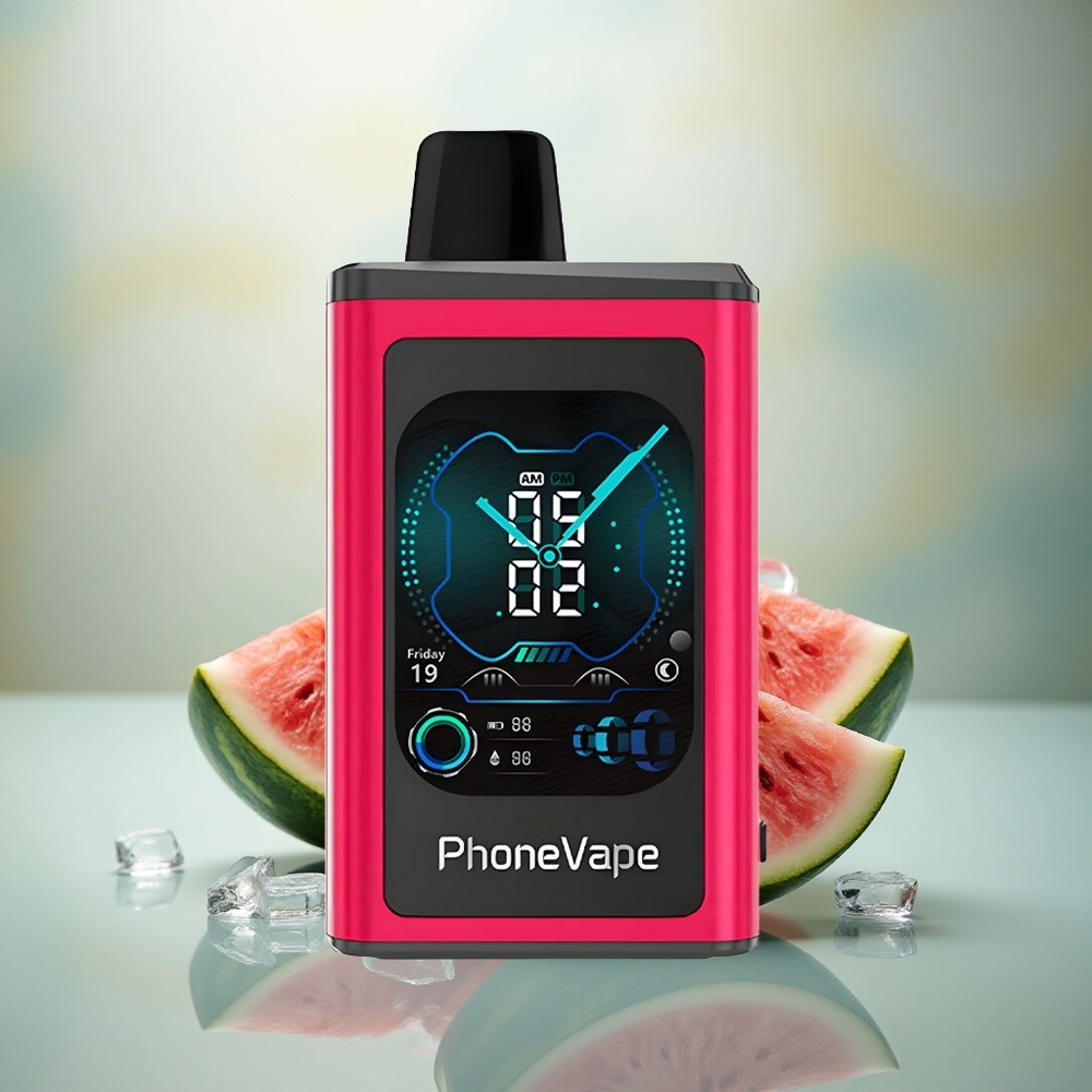 JNR PhoneVape 30000 Watermeloen IJs Turbo Beeldscherm