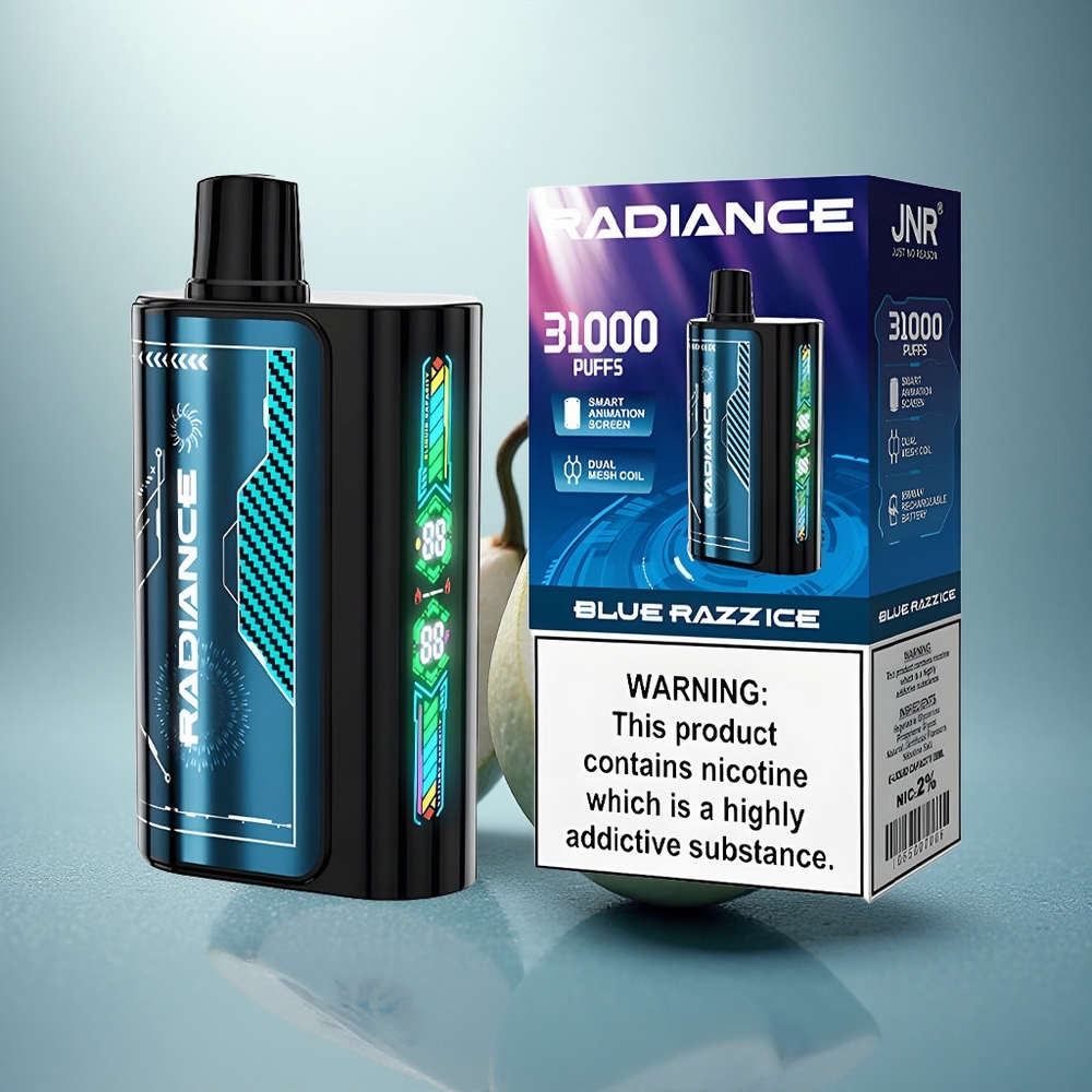 JNR Radiance 31000 Blauwe Framboos IJs Dual Mesh Coil Type-C Opladen