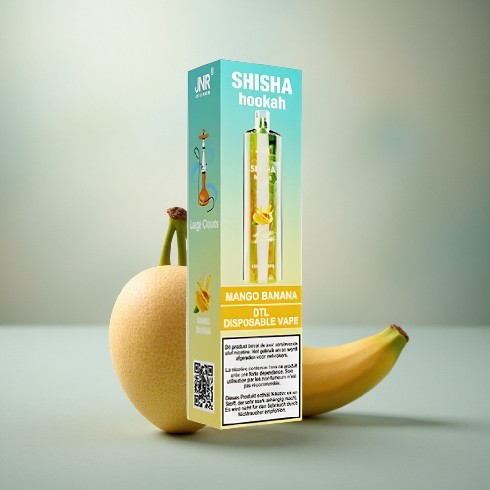 JNR Shisha Hookah 12000 Mango Banaan 24ml 750mAh Type-C