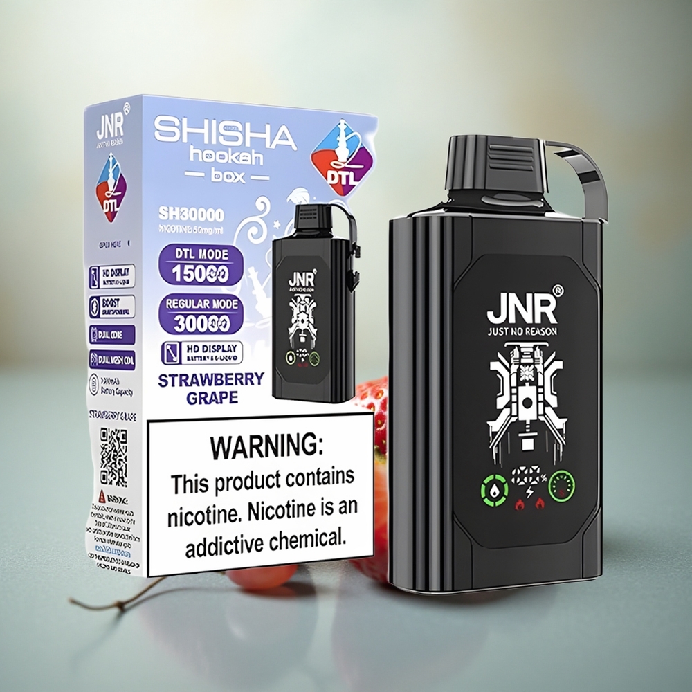 JNR Shisha Hookah Box 20500 Aardbei Druif HD Dual Mesh Coil Type-C