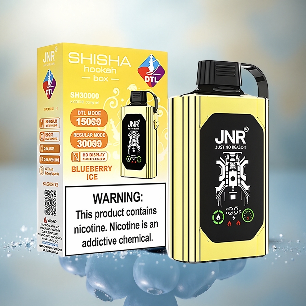JNR Shisha Hookah Box 20500 Blauwebes IJs HD Dual Mesh 25ml