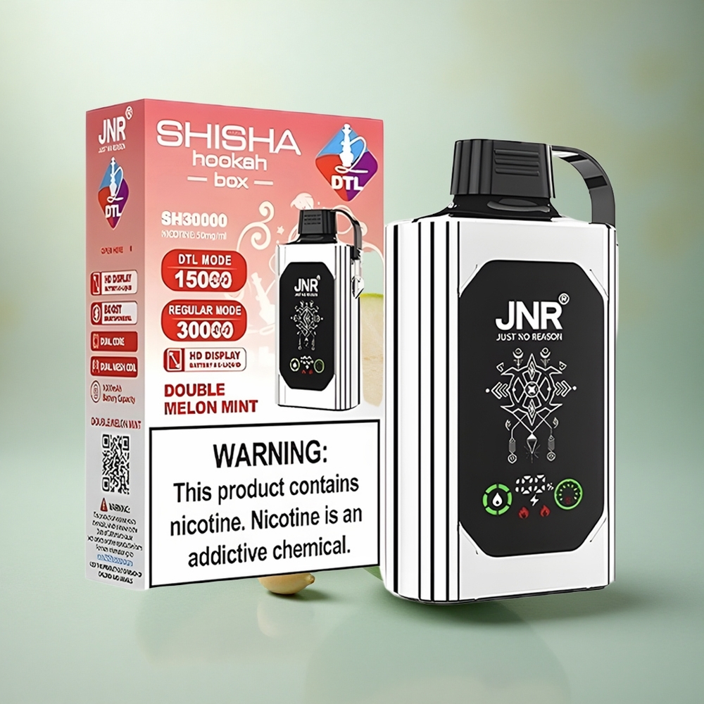 JNR Shisha Hookah Box 20500 Dubbele Meloen Munt HD Dual Mesh & Type-C