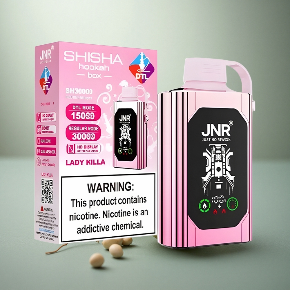 JNR Shisha Hookah Box 20500 Dutch Vrouwenmoordenaar HD Type-C Dual Mesh Shisha Box 25ml 1000mAh