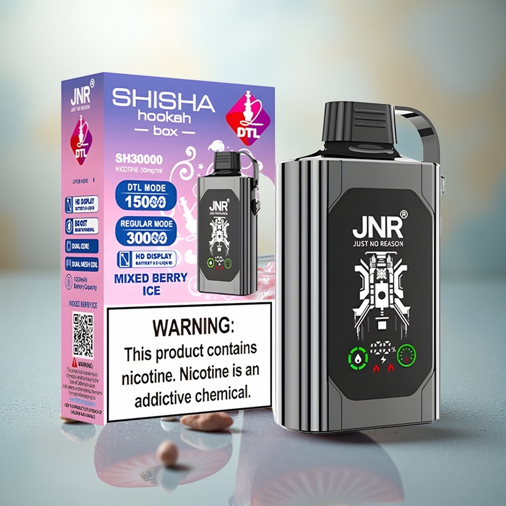 JNR Shisha Hookah Box 20500 Gemengde Bes IJs - HD Scherm & Dual Mesh Coil
