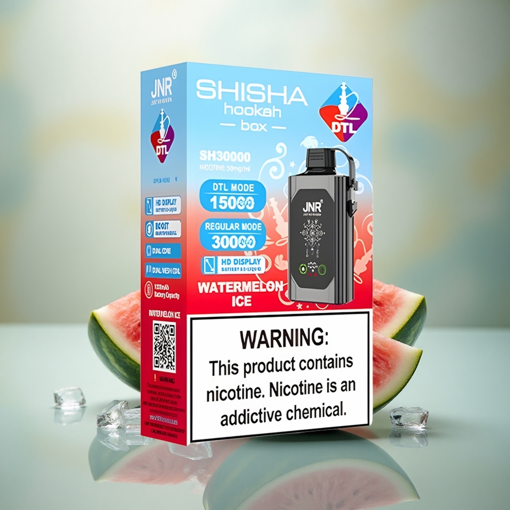 JNR Shisha Hookah Box 20500 Watermeloen IJs HD Dual Mesh 25ml Type-C