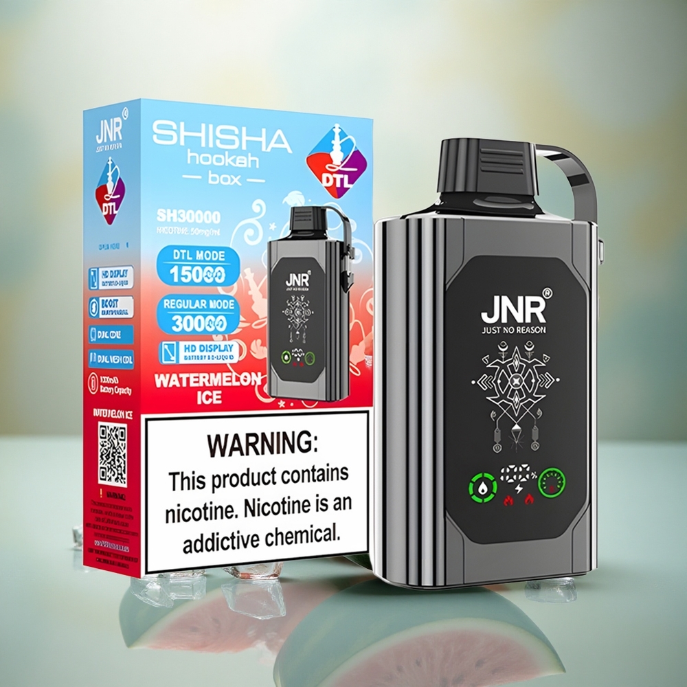 JNR Shisha Hookah Box 20500 Watermeloen IJs HD Dual Mesh 25ml Type-C