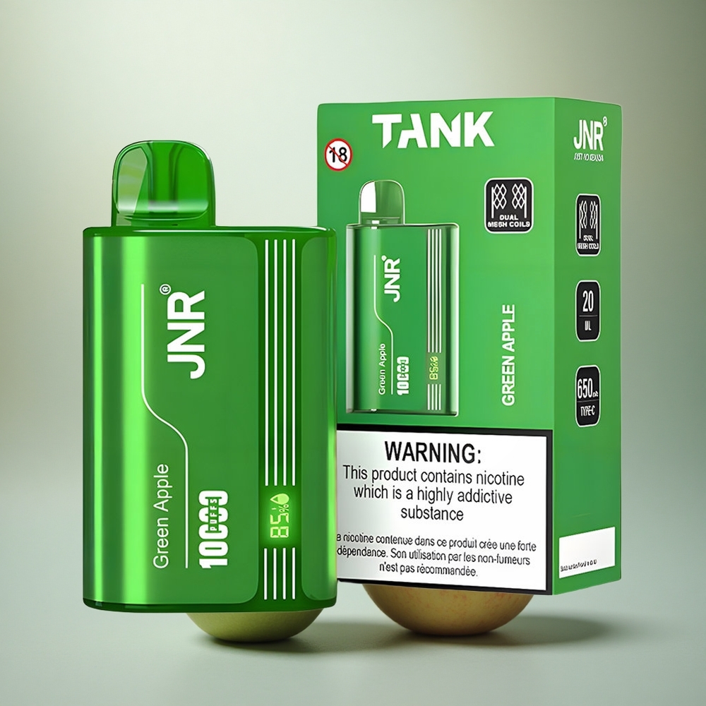 JNR Tank 10000 Groene Appel Perzik Peer Digitale Dual Mesh Type-C