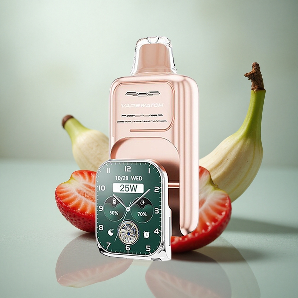 JNR VapeWatch 30000 Aardbei Banaan 1000mAh Dual Mesh Type-C