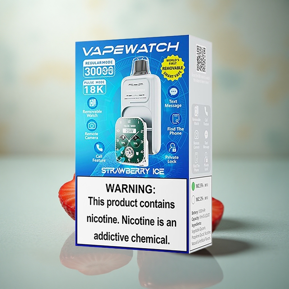 JNR VapeWatch 30000 Aardbeienijs Dual Mesh 1000mAh Type-C