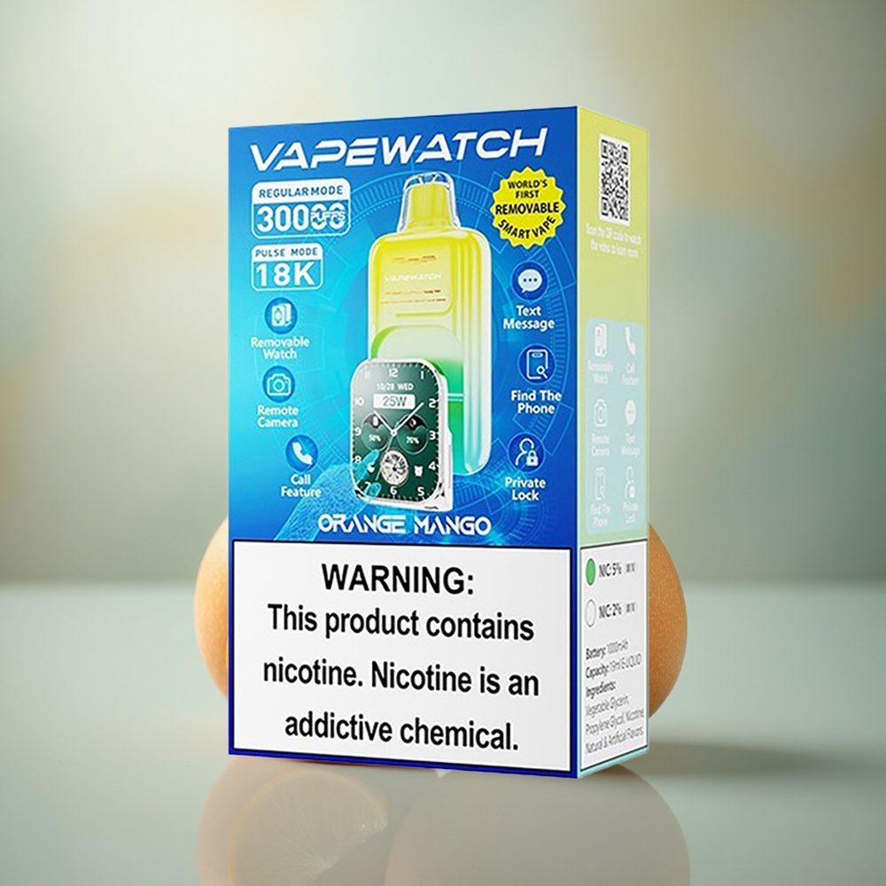 JNR VapeWatch 30000 Oranje Mango Dual Mesh 19mL Type-C